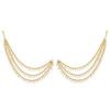 Gold Plated Pearl Hair Chain for Women  Elegant Hair Jewelry Accessory for Weddings, Parties, and Special Occasions view 1