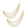 Gold Plated Pearl Hair Chain for Women  Elegant Hair Jewelry Accessory for Weddings, Parties, and Special Occasions view 3
