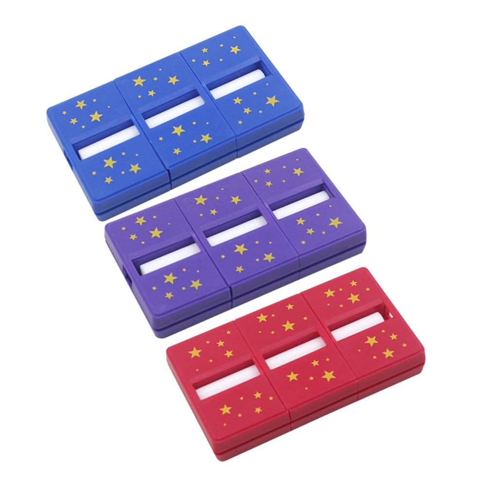 BCOATH 3 Sets Cut Restore Stick Trick Close-up Illusion Props Plastic for S Performance and Practice (3 Colors) 3pcs