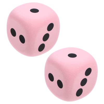 BRIGHTFUFU 2pcs Large EVA Foam Dice Lightweight Multifunctional Party Game Props for Adults Rounded Corner Dice for Gathering and Educational Use