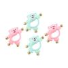 COOLHIYA 4pcs Handbell for Boy Girl Early Educational Rattles with Smooth Surface Safe Non-Toxic Material Music Sound Sensory Development for Boys view 1