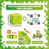 150PCS Magnetic Building Blocks Set for Kids 3+, Forest Mine Exploration Magnetic Cubes with Mini Figures, STEM Educational Construction Toys for Boys Girls, Cave Adventure Themed Magnet Blocks Kit view 3