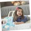 KONTONTY Simulated Shopping Cart with Dolls Storage Rack Supermarket Push Cart for Encourages Role Play Imaginative Storytelling and Walking Skill Development Blue view 3