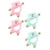 KONTONTY 4pcs Handbell Rattle for Early Education Sensory for Visual Auditory Development and Hand-Eye Coordination Stimulation view 1