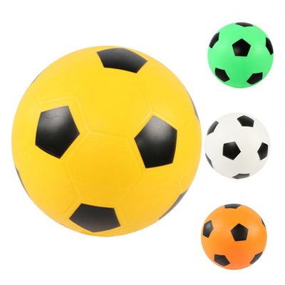 BCOATH 4pcs Outdoor Foam Soccer Balls for Silent Lightweight Soft Football in White Yellow Orange Green Suitable for Grass Tile Surfaces Indoor and Outdoor Play