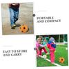 BCOATH 4pcs Outdoor Foam Soccer Balls for Silent Lightweight Soft Football in White Yellow Orange Green Suitable for Grass Tile Surfaces Indoor and Outdoor Play view 4