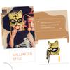 BCOATH Luminous Half Face Tiger Mask with Strap Dark Party Supply for Halloween Cosplay Role-playing and Fancy Dress Festivals view 2