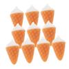 BCOATH 10pcs Mini Fake Ice Cream Cones Realistic Simulation Dessert for Dollhouse Decorations Smooth Surface Food Model Craft Accessories view 1