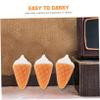 BCOATH 10pcs Mini Fake Ice Cream Cones Realistic Simulation Dessert for Dollhouse Decorations Smooth Surface Food Model Craft Accessories view 3