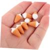 BCOATH 10pcs Mini Fake Ice Cream Cones Realistic Simulation Dessert for Dollhouse Decorations Smooth Surface Food Model Craft Accessories view 4