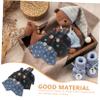 FELTECHELECTR 3pcs Plush Doll Overalls Cute Denim Style Bear Clothes for Stuffed Animal Soft Fabric DIY Doll Outfits Accessories for Various view 3