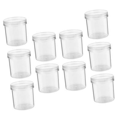 COOLHIYA 10Pcs Magnifying Critter Observation Boxes with Ventilation for Insect Breeding and Outdoor Exploration Lightweight Plastic Containers for Educational Bug Collecting and Measuring