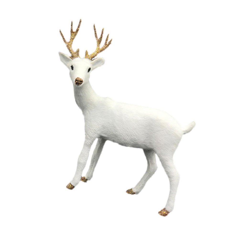 BCOATH Miniature Simulated Wild Deer Figurine Animal Model for Educational Crafts and Christmas Decor Lightweight Small Reindeer Ornament for Home Table Display