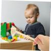 COOLHIYA 15pcs Wooden Hammer Mini Wooden Mallets for Educational Pounding Plaything Hand-Eye Coordination Natural Wood Craft Tool view 4