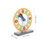 WHAMVOX Wooden Small Teaching Clock for Educational Math Learning Simulated Clock Model Multifunctional Cognition Aid for Early Education Promotes Hand-Eye Coordination and Logical Skills view 2