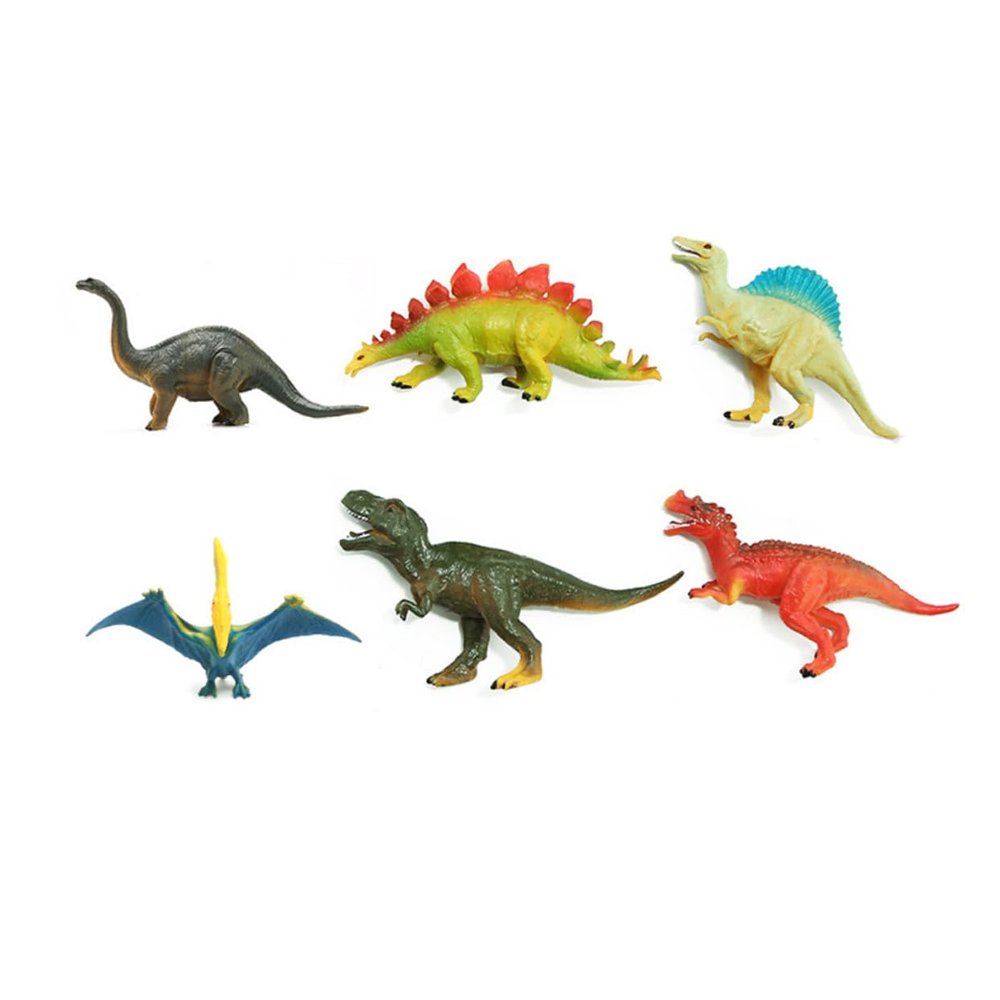 BCOATH 50pcs Plastic Dinosaur Set with Simulation Plants Dinosaur Models for Educational Fine Motor Skill Building Bucket Pack