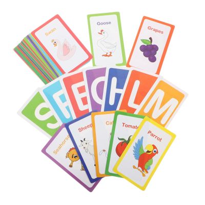 BCOATH Flash Cards Learning for Ages Portable Educational Cards with Letters Numbers Shapes Colors for Home School Travel Early Cognitive Development and Birthday