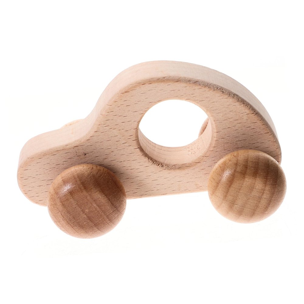 CONGARTENO Wooden Car with Inertial Push Function Lightweight Grasping Plaything for Finger Strength and Wrist Exercise Safe Sanded Smooth Edges Educational Model