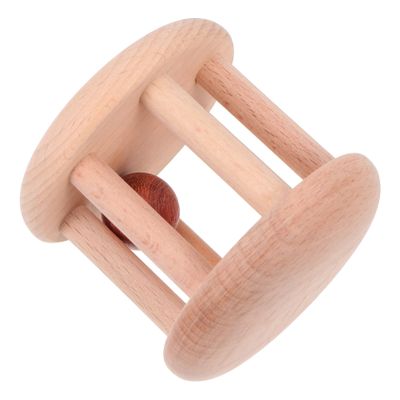 BCOATH Wooden Rattle for Boy Girl Years Old Early Educational Sensory Handbell Plaything Natural Wood Material Development for Indoor Outdoor Use