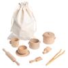 BCOATH Wooden Afternoon Tea Set for Year Old Tea Party Pretend Play Safe Material Social Skills Development Role-Playing view 1