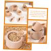 BCOATH Wooden Afternoon Tea Set for Year Old Tea Party Pretend Play Safe Material Social Skills Development Role-Playing view 3