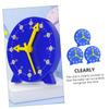 KOMBIUDA 3pcs Classroom Clock Model for Early Learning Teaching Tool with Detachable Seconds Pointer Educational Aid for Elementary School view 4