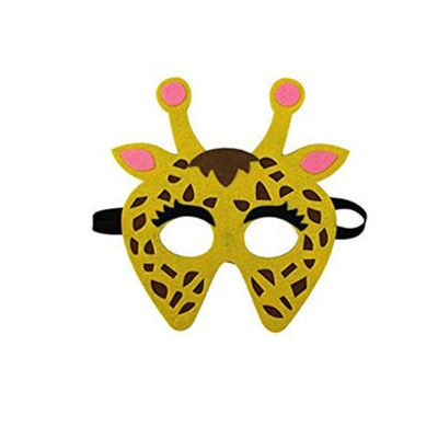 BCOATH 5pcs Animal Felt Masks for Party and Cosplay Elephant Tiger Hippo Giraffe Zebra Eye Masks for Costume Dress-up and Performance
