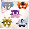 BCOATH 5pcs Animal Felt Masks for Party and Cosplay Elephant Tiger Hippo Giraffe Zebra Eye Masks for Costume Dress-up and Performance view 2