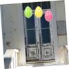 HAKIDZEL 3Pcs Inflatable Easter Egg Balloons Pink Yellow Green Outdoor Lawn Decorations for Garden Party Novelty Easter Scene Balloon Decor view 3