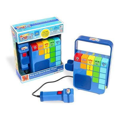 Learning Resources Music Player Numberblocks Sing & Record, 3 Years + Educational Toy with Microphone for Singing, Recording & Learning Numbers