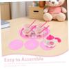 HAKIDZEL Plastic Tea Party Set for Little with Teapot Tray Cups and Saucers Pretend Play Kitchen Accessories for Creative Imaginative Play and Family Bonding Christmas Birthday view 3