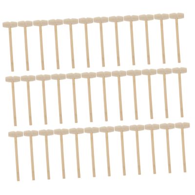 Gogogmee 36pcs Wooden Mallets Solid Wood Hammer for Boys and Interactive Birthday Safe Smooth Finish Educational Pounding Accessories for Play