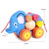 LALADEFIEE Cartoon Elephant Pull String Pulling Cart for Creative Animal Walking to Develop Practical Skills and Observation Fun Walker for Play view 2