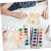 BCOATH 6Pcs Blank Animal Masks DIY Painting Wooden Craft for Birthday Party Masquerade Cosplay Creative Fine Motor Skill Development Hand-eye Coordination Activity view 2