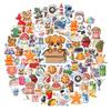 100 Different Fun Stickers for Children  Waterproof Vinyl Sticker Pack with Food, Animals & Objects, Perfect for Water Bottles, Notebooks, Tablets & Scrapbooks view 1