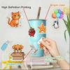 100 Different Fun Stickers for Children  Waterproof Vinyl Sticker Pack with Food, Animals & Objects, Perfect for Water Bottles, Notebooks, Tablets & Scrapbooks view 4