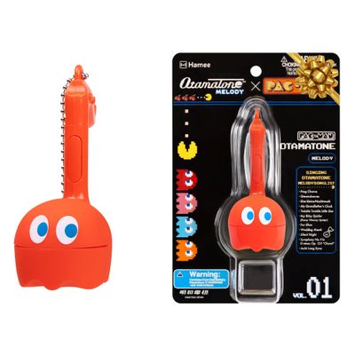 Otamatone Melody Original PAC-Man Electronic Portable Music Toy Player Synthesizer from Japan by Maywa Denki Officially Licensed Merchandise with English Instructions Keychain Accessory - Blinky