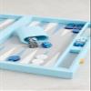 Tizo Design Women's 12" Faux Croc. Backgammon - Lite Blue, Blue, One Size view 2