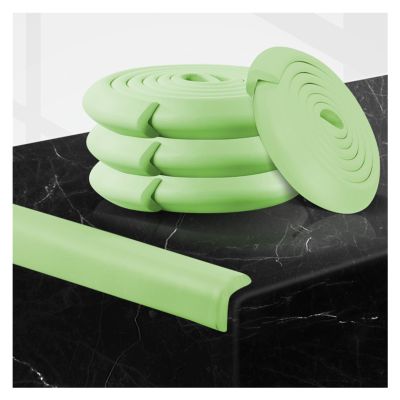 Edge Protectors, Corner Foam Padding, Adhesive Sharp Guards Bumpers Pole Strips, Protector Cushion Coffee Table Kitchen Stair(Green-a,2pcs)