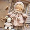 ALPHAINFUSE Handmade Waldorf Doll, Handmade Crocheted Vintage Cute Doll view 1