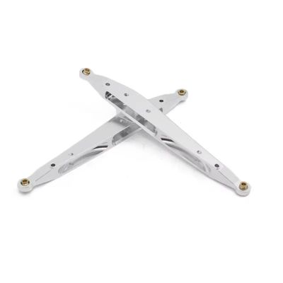 For Axial RBX10 For Ryft 1/10 2Pcs Metal Rear Trailing Arm For Swing Linkage Link Rod Pull RC Crawler Parts Accessories Replacement RC Car Upgrade Part(Silver)