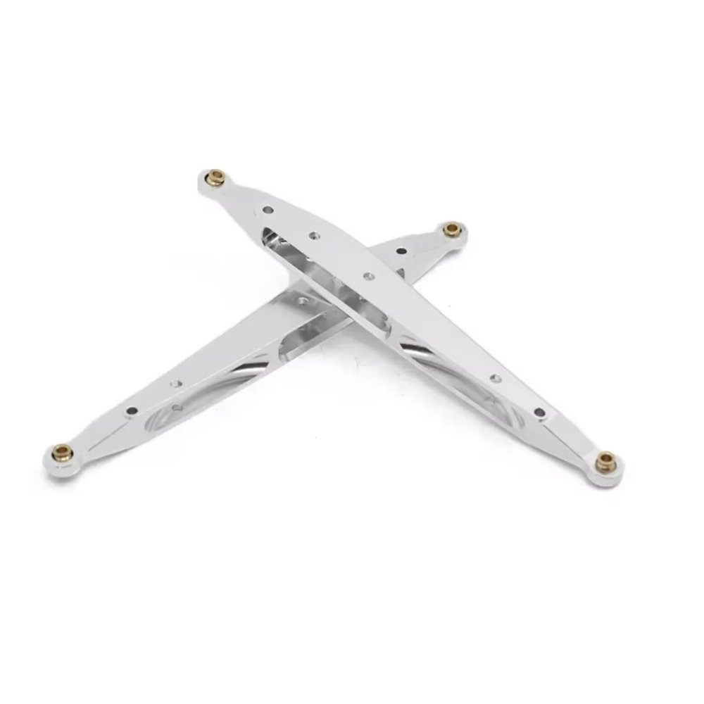 For Axial RBX10 For Ryft 1/10 2Pcs Metal Rear Trailing Arm For Swing Linkage Link Rod Pull RC Crawler Parts Accessories Replacement RC Car Upgrade Part(Silver)