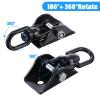 2 Pcs Swing Hanging Kit, Heavy Duty 2000 LB Capacity 360 Degree Rotating Hangers, Hardware for Porch Swing, Hammock, Chair, Yoga, Playground, Indoor and Outdoor Use, Black view 3