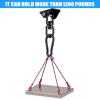 2 Pcs Swing Hanging Kit, Heavy Duty 2000 LB Capacity 360 Degree Rotating Hangers, Hardware for Porch Swing, Hammock, Chair, Yoga, Playground, Indoor and Outdoor Use, Black view 4
