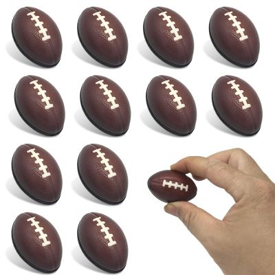 12/30/60-Pack Mini Football Stress Balls Soft Foam Football for Kids Small Squeeze Sport Balls Party Decorations, Favors Goodie Toy & Anxiety Relief Hand Exercise, School Rewards (60)