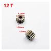 AIQFTGSNS 9T Teeth Metal Pinion Transmission for 10.8V 12V 14.4V 18V 21V RS-550 RS-555 Electronic Starter 3.175mm Shaft view 3