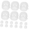 BCOATH 18Pcs Unfinished Santa Claus Blank Paper Masks DIY Craft Masquerade Supplies for Christmas Party Festival Celebration Full Face Pulp Masks for Creative Hand-painting and Cosplay view 1