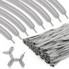100pcs 260 Grey Long Balloons for Twisting, Skinny Thickening Latex Balloons for Animal Modeling and Arch Tying, Magic Show Party Supplies for Birthday Wedding Christmas Decoration view 1
