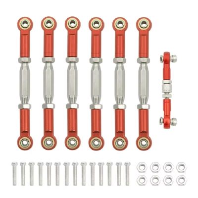Compatible with Traxxas for Slash 4X4 for VXL 2WD for Rustler for Stampede 1/10 RC Car Parts Metal Turnbuckles Camber Link Rod Linkage Set RC Accessory
