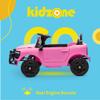 Kidzone Licensed Ram 3500 12V Ride on Truck, Powered Ride-on Car with 2.4G Remote Control & Manual Modes, Electric Toy Vehicle for Kids with Bluetooth, LED Lights, Spring Suspension, Pink view 2